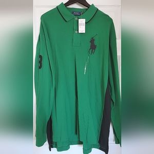 Ralph Lauren Long Sleeve Polo Green 2LT / 2XLT